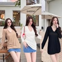 ราคา Morgan knit top มินิเดรสคอวี ป้ายSheeny (24784275551)