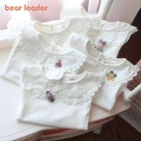 ราคา หมีผู้นําคอตุ๊กตาแขนยาวเสื้อยืดลูกไม้สีขาวเสื้อคอกลมแครอทดอกทานตะวันปักการพิมพ์เสื้อกล้ามสาวเสื้อผ้า (24182559200)