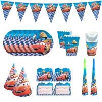 ราคา Cars Theme Party Supplies Lightning McQueen การ์ตูนรถบอลลูนชุดบนโต๊ะอาหารเด็กตกแต่งวันเกิด (27965354954)