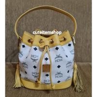 ราคา mcm miniแท้ Visetos bucket bag ทรงขนมจีบ มือสอง (18611374916)