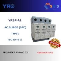 ราคา YRO AC Surge Protection ( SPD ) 4P 20-40 KA 420VAC YRSP-A2 / สินค้าส่งจากไทย (28905404429)