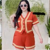 ราคา ชุดเซ็ตสาวอวบ ผ้ามูลเวฟเสื้อและกางเกง จ71 (ไซส์ใหญ่) (19395526519)