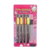 ราคา คัตเตอร์สแตนเลส ใบมีด9มม.จำนวน4ชิ้น พร้อมใบมีด1กล่อง คัตเตอร์ใบมีดเล็ก คัตเตอร์ 9มม. DBE060/ชิ้น (23937857127)