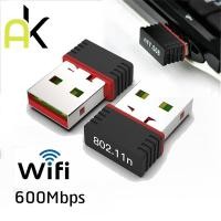 ราคา AK Mini Wifi USB 2.0 Wireless Mini Wifi Adapter 802.11N 600Mbps (29163953918)
