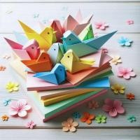 ราคา (30 แผ่น) กระดาษพับนก ขนาด 7 x 7 cm. สีพาสเทล หนา 80 แกรม (25285096586)