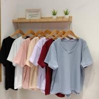 ราคา (อก 48-56“+++) เสื้อยืดคนอวบ เสื้อคอวีสาวอวบอ้วน ผ้ายืด เสื้อผ้าสาวอวบใส่สบาย เสื้อผ้าแฟชั่นสาวอวบอ้วน fashionplussize (29123893618)