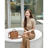 ราคา สินค้าพร้อมส่ง จัดส่งรวดเร็ว mcm กระเป๋าสะพายข้าง ทรง Tote สีน้ำตาล (26167155376)