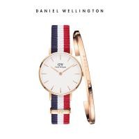 ราคา Danielwellington แดเนียลเวลลิงตันdwนาฬิกาผู้หญิง 28mmสร้อยข้อมือผู้หญิงทอชุด (5852487852)