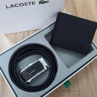 ราคา พร้อมส่งแท้ Lacoste wallet&belt set (2296509991)