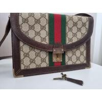 ราคา Authentic Vintage Gucci Monogram Logo Shoulder Bag Crossbody Bag Handbag กุชชี่มือสองของแท้ (20081537954)