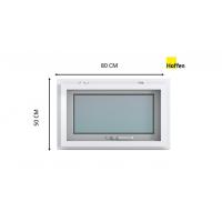 ราคา room_shop101 HOFFEN PRO หน้าต่างไวนิล บานกระทุ้ง W3 80x50ซม. สีขาว พร้อมมุ้ง (28859509270)
