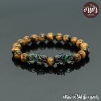 ราคา หินไทเกอร์อายส์ พลอยตาเสือ แกะสลักบทสวดมนต์ทิเบต Tiger Eye ขนาด 8 มิล ปี่เซียะ 5 ธาตุ คู่ สีดำ หินแท้ 100% หินตาเสือ (2305901633)