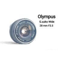 ราคา เลนส์มือหมุน wide ยี่ห้อ Olympus G. Zuiko zoom 28mm f3.5 สายวิว มุมกว้างMount Om Excellent++ (15151894047)