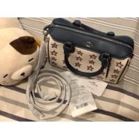 ราคา กระเป๋าทรงหมอน coach สีขาวลายดาว ส่วฟรีems (2846143542)