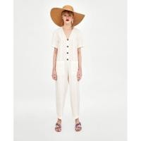 ราคา จั้มสูทขายาว Zara ไซส์ S สีขาว (7561714935)