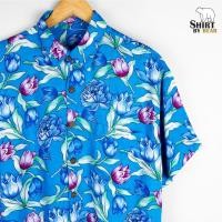 ราคา เสื้อฮาวายมือสอง Size M (อก 42") แบรนด์ โดนตัดป้าย - ผ้า Rayon เสื้อฮาวายหุ่นหมี (28722301831)