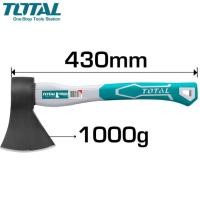 ราคา TOTAL ขวาน ด้ามไฟเบอร์ ขนาด 1000 กรัม ยาว 430 มม. รุ่น THT7810006 ( Axe ) (20083634405)