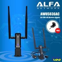 ราคา Wireless USB Adapter ALFA (AWUS036AC) AC1200 High Gain (5963324515)