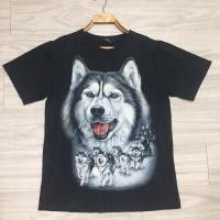 ราคา เสื้อยืดดำลายน้องหมา ไซส์ M อก 39 ยาว 27 (งานมือสอง) (11523918077)