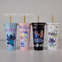 ราคา อะนิเมะ New Stitch Thermos ถ้วย Mickey Mouse 304 สแตนเลสการ์ตูนฟางถ้วยนักเรียนถ้วยกาแฟ (26955345768)