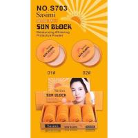 ราคา แป้งพัฟกันแดดยกถาดถูกที่สุด sasimi sunblock SPF60PA+++ (13616502665)
