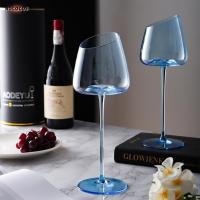 ราคา แก้วไวน์แดง สีฟ้า แก้วไวน์ สไตล์ฝรั่งเศส แก้วแชมเปญ (25754206138)