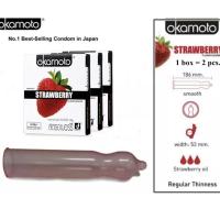ราคา ถุงยางอนามัย Okamoto Strawberry จำนวน 3 กล่อง (2356613217)