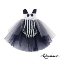 ราคา เด็กทารก Onesie การ์ตูนลายยิ้มพิมพ์ Tutu Tulle ชุดเดรสแขนกุด V คอชุดรื่นเริง (2189430929)