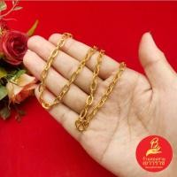 ราคา สร้อยคอทองลายโซ่ฝรั่ง,โซ่เรือตัดลาย ความยาว 18 นิ้ว เทียบเท่า 2 สลึง ชุบทองไมครอน เกรดพรีเมี่ยม งานจริงสวย พร้อมส่ง (28612922163)