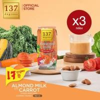 ราคา (แพ็ค3)137 ดีกรี นมอัลมอนด์ สูตรแครอทและผักรวม 7 ชนิด ขนาด 180ml x 3 กล่อง (Almond Milk with Carrot 137 Degrees Brand) (25170200070)