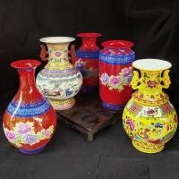 ราคา แจกันเซรามิก งานกังไสแท้ ลายคลาสสิกงานดีสวยงาม ของมงคล ตกแต่งบ้าง 陶瓷花瓶 (8917597396)