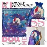 ราคา Kiss me doll ผ้าพันคอ/ผ้าคลุมไหล่ Disney Ariel ลาย Mermaid's wave ขนาด 100x100 cm. (13581169454)