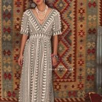 ราคา Maxi Dress พิมพ์ลายสไตล์โบฮีเมี่ยน (11285328)