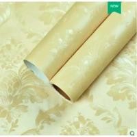 ราคา Wallpaper Decorate วอลเปเปอร์ติดผนัง สีพื้นทองไฮโซซ่อนลายหลุยส์ (2260424868)