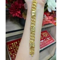 ราคา ทองแม่มะตูม สร้อยข้อมือเลทตัดเงา ขนาด 3บาท (งานตัดเงา) (25789907654)