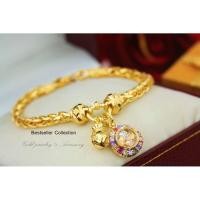ราคา สร้อยข้อมือกังหันแชกงหมิวประดับ พลอยนพเก้า กังหันนำโชค (2644895918)
