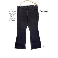 ราคา กางเกงยีนส์สาวอวบ มือสอง กางเกงยีนส์ขายาว ผ้ายีนส์ยืด Size 16 P เอว 36-38 #george (25664886766)
