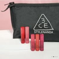 ราคา Set 3CE Syrup layering tint mini + Pouch กระเป๋า ขนาด 11*20*14 (20603044291)