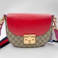 ราคา GUCCI Gucci padlock saddle red flip presbyopia single shoulder Messenger bag (20066697027)