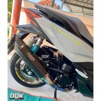 ราคา ท่อแต่ง Forza350 ตรงรุ่น คอบอมไทเทเนี่ยมแท้ ปลายยาว 18 นิ้ว เลสสีดำ ปากคาร์บอนเคฟล่าแท้ ปากเฉียง (20676387825)