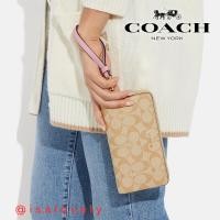 ราคา Isa Lovely Shop COACH C4452 LONG ZIP AROUND WALLET IN SIGNATURE CANVAS COLOR: Powder Pink (24913532421)