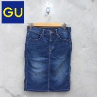 ราคา กระโปรงยีนส์สั้น สียีนส์เข้ม GU (10362337519)