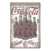 ราคา ป้ายสังกะสีวินเทจ Delicious & Refreshing Drink Coca Cola, ขนาด 20x30 ซม. (6716675997)