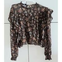 ราคา เสื้อแขนยาว CPS CHAPS ลายดอก สีน้ำตาล ทรงสวย ไซส์ L ของแท้ ของใหม่ (14341046262)