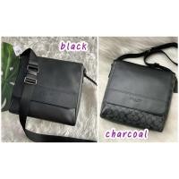 ราคา Coach แท้ ✔️ กระเป๋าสะพายข้างผู้ชาย | Coach Houston Map Bag in Signature Canvas (2505557835)