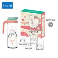 ราคา Ocean - ชุดของขวัญ เหยือกน้ำและแก้ว The Magical Wishes Family Set - Penguin Passion (pack of 5) (23658267531)