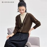 ราคา GIORDANO WOMEN Fake 2-piece contrasting mock neck sweater 13354674 (25189591110)