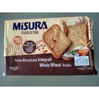 ราคา Misura Whole Wheat Rusks ขนมปังโฮลวีท อบกรอบ ชนิดแผ่น 320g (5032867658)