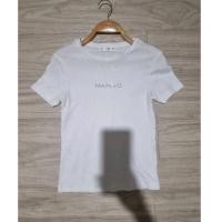 ราคา MNGเสื้อยืดคอกลมแขนสั้นสีขาวผ้านิ่มไซส์XSอก32ยาว21(งานมือสอง) (25930147585)
