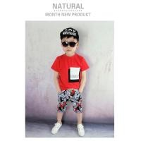 ราคา ชุดเสื้อผ้าเด็กผู้ชาย เสื้อยืด กางเกงขายาว ลายดอกไม้ สไตล์เกาหลี สําหรับเด็กผู้ชาย อายุ 4-10 ปี (22869195270)
